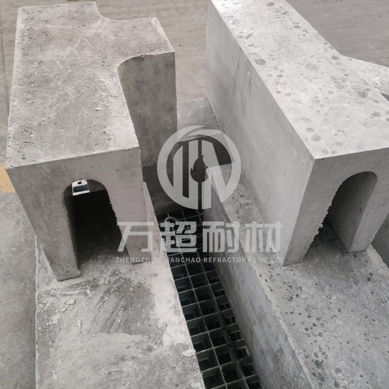 Các bộ phận đúc sẵn máng | vật liệu chịu lửa